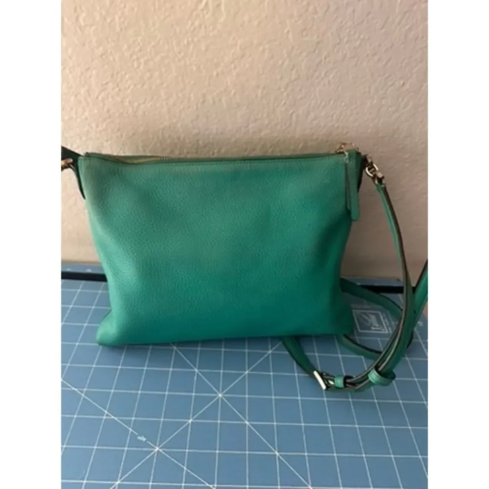 Kate Spade Love Shack Heart Shaped Crossbody Bag Saffiano Leather Teal Color